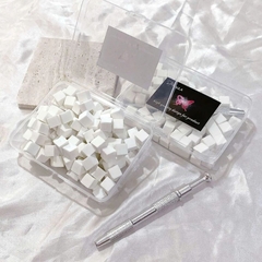 Hộp 100 Mút Dặm Ombre Nail Kèm Cán Gắn Mút