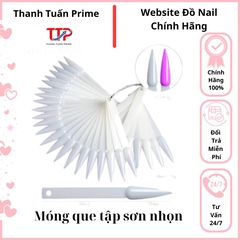 Móng Que Tập Sơn Nhọn 50 Tips – Bảng Màu Nail (Đen / Trắng / Trong / Đục) Trưng Bày Nail Art
