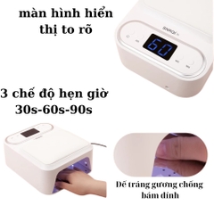 Máy Hơ Gel Tích Hợp Kê Tay SNRQI T9 48 Bóng LED/UV