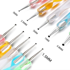 Set 5 Bút Chấm Bi Nail Đủ Size 2 Đầu