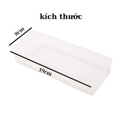 Hộp Nhựa Đựng Cọ Nail Trong Suốt 19x8cm