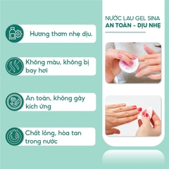 Nước Lau Gel Sina – Cleanser Plus Làm Sạch Móng Sau Khi Sơn