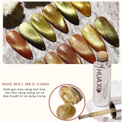 Sơn Gel Mắt Mèo Huaxi Nhũ Kim Cương – Bạc / Vàng / Cầu Vồng 3D