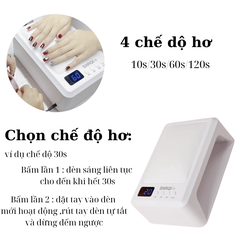 Máy Hơ Gel UV/LED SNRQI T8 72W 60 Bóng Tháo Đế Hơ 2 Tay