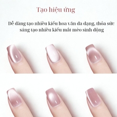 Nam Châm Trụ Tròn Kèm Bi Tạo Hiệu Ứng Mắt Mèo Nail