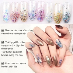 Set Nhũ Vảy Cá 8 Ô Trang Trí Nail Cao Cấp