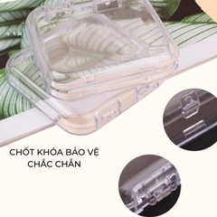 Hộp Đựng Nailbox Vuông Trong Suốt 7.5x7.5cm