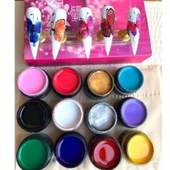 Set Gel Vẽ Móng 12 Màu HULIAN – Gel Vẽ Nét, Nail Art Chuyên Nghiệp