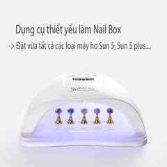 Set Đế Nam Châm Gắn Móng Giả 5 Trụ