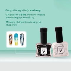 Cồn Loang Vinimay Trắng Đen Trong Suốt Tạo Hiệu Ứng Loang Nail Nghệ Thuật
