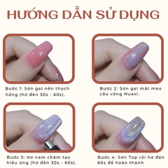 Sơn Gel Mắt Mèo Huaxi Nhũ Kim Cương – Bạc / Vàng / Cầu Vồng 3D