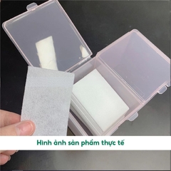 Hộp Đựng Giấy Lau Gel 2 Ngăn Có Nắp – Phân Loại Hồng / Trắng