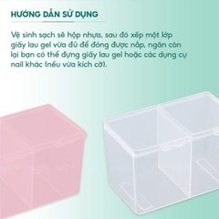 Hộp Đựng Giấy Lau Gel 2 Ngăn Có Nắp – Phân Loại Hồng / Trắng