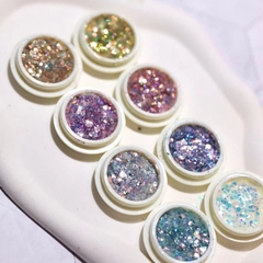 Set Nhũ Vảy Cá 8 Ô Trang Trí Nail Cao Cấp