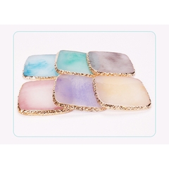 Đá Pha Sơn Gel Nail Art Cao Cấp – Bảng Trộn Gel Vân Đá Viền Kim Loại Sang Trọng