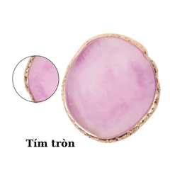 Đá Pha Sơn Gel Nail Art Cao Cấp – Bảng Trộn Gel Vân Đá Viền Kim Loại Sang Trọng