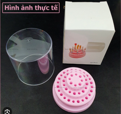 Hộp Cắm Đầu Mài Nail Có Nắp Đậy Trong Suốt