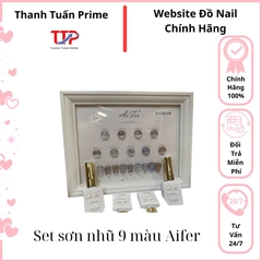 Set Sơn Gel Nhũ Aifer 9 Màu Chính Hãng – Nhũ Kim Tuyến Lấp Lánh, Bảng Màu Sang Trọng