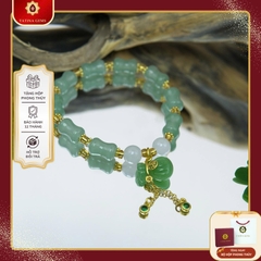 Vòng Tay Đá Đông Lăng Xanh (Aventurine) Tự Nhiên Bộ Sưu Tập Viên Đá Thần Tài TATINA GEMS. (Tặng Bộ Hộp Đựng Sang Trọng)