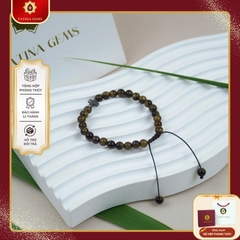 Vòng Tay Đá Tự Nhiên Mắt Hổ Vàng Mix Charm Thập Giá Đá Hematite Hộ Mệnh & Bình An TATINA GEMS. (Tặng Bộ Hộp Đựng Sang Trọng)