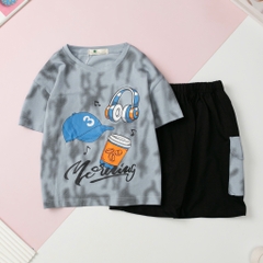 Bộ cotton trẻ em - bé trai B002 4/8 H547
