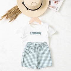 Bộ cotton trẻ em - bé trai B002 1/7 TS02