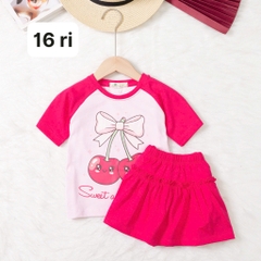 Bộ cotton trẻ em - bé gái G003 3/10 TS19