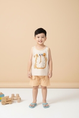Bộ cotton trẻ em - bé trai B003 1/5 TS08