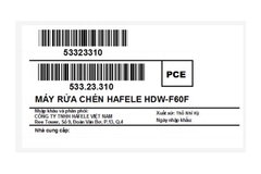 Máy rửa chén độc lập Hafele HDW-F60F (533.23.310)