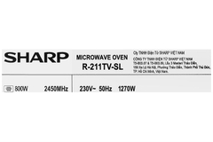 Lò vi sóng Sharp R-211TV-SL 21 lít