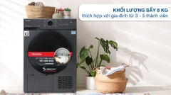 Máy sấy bơm nhiệt Toshiba 8 kg TD-T21B90HWV(MG)