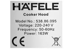 Máy hút mùi âm tủ Hafele HC-BI70B (538.86.095)