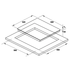 Bếp từ Hafele 3 vùng nấu HC-I603D 536.61.631