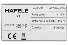 Máy rửa chén mini Hafele HDW-T50A (538.21.190)