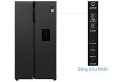 Tủ lạnh Aqua Inverter 550 lít Side By Side AQR-S612XA(WCB)