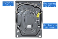 Máy giặt sấy Toshiba Inverter giặt 13 kg - sấy 8 kg TWD-T25BZP140MWV(MG)