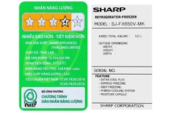 Tủ lạnh Sharp Inverter 572 lít Multi Door SJ-FX650V-MK