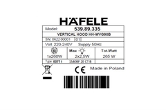 Máy Hút Mùi HH-WVG90B Hafele 539.89.335