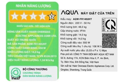 Máy giặt Aqua 14 kg AQW-FR140UHT SS