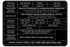 Máy rửa chén độc lập Junger Leopard DWJ-100