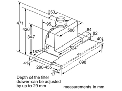 Máy hút mùi âm tủ Bosch DFS097A51B Serie 4 (90cm)