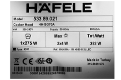 Máy hút mùi âm tủ Hafele HH-SG70A (533.89.021)