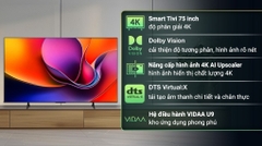 Smart Tivi Hisense 4K 75 inch 75A6Q