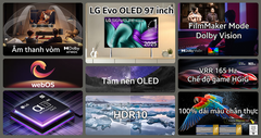 Smart Tivi OLED LG evo AI 4K 97 inch OLED97M5PSA