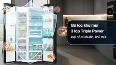 Tủ lạnh Hitachi Inverter 569 lít Side By Side R-MX800GVGV0 GBK
