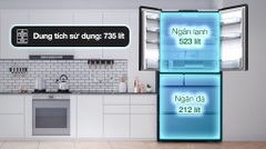 Tủ lạnh Hitachi Inverter 735 lít Multi Door R-ZX740KV X