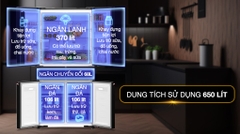 Tủ lạnh Panasonic Inverter 650 lít PRIME+ Edition Multi Door NR-WY720ZMMV