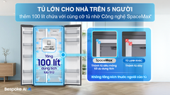 Tủ lạnh Samsung Inverter 655 lít Side By Side RS70F65Q3TSV