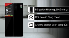 Tủ lạnh Sharp Inverter 532 lít Side By Side SJ-SBX530VG-BK