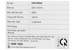 Tủ mát 2 cánh Hòa Phát Inverter 526 lít HSR D8526